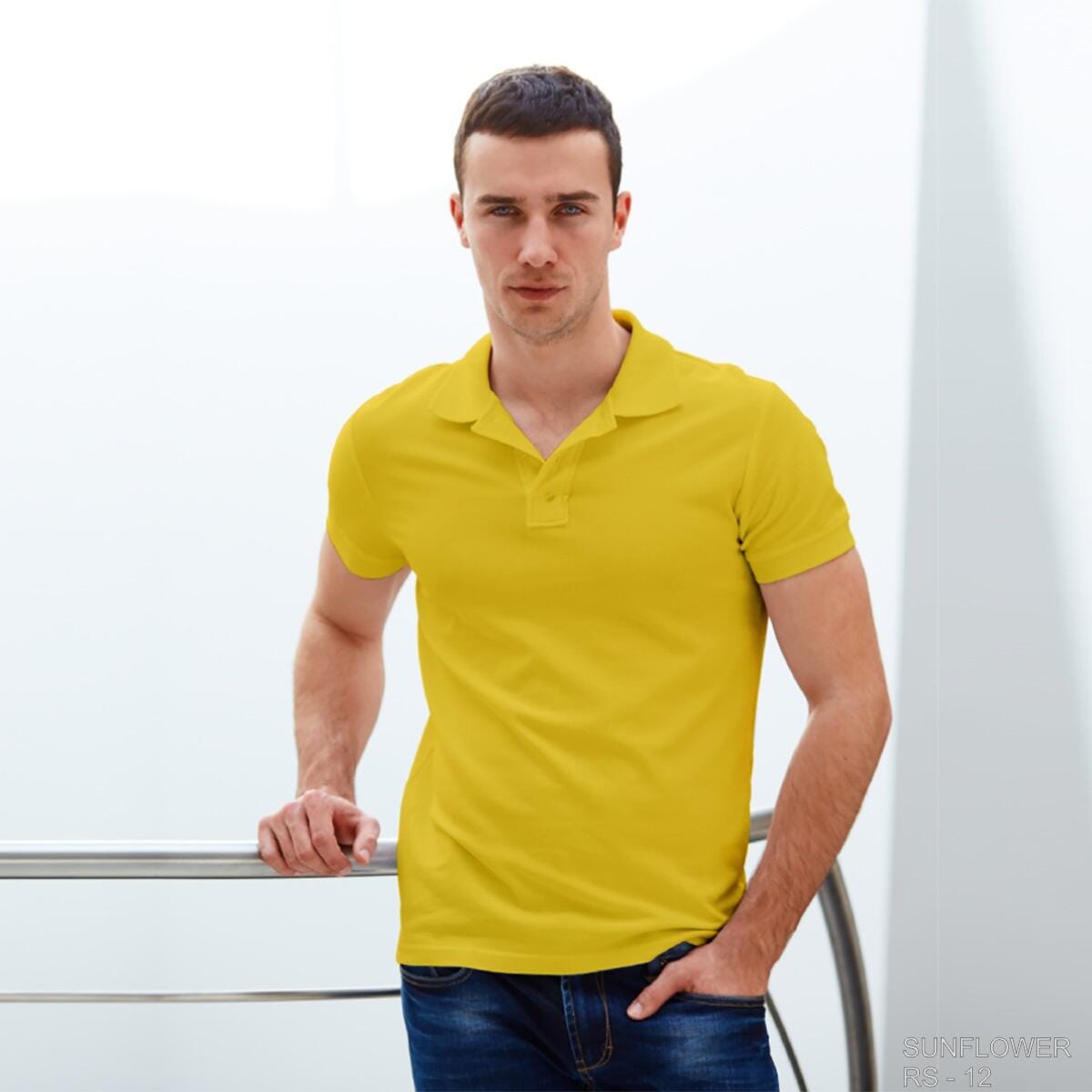 1780642085_Ruffty Solid Collar T-shirt- 5